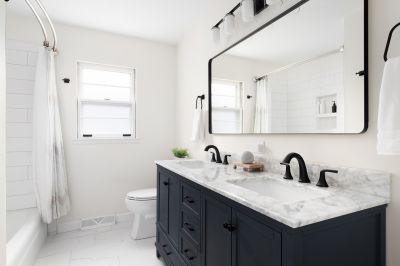 Contemporary Vanity with Double Sinks